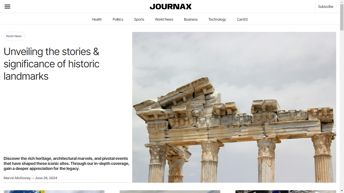 Journax News Website Screenshot