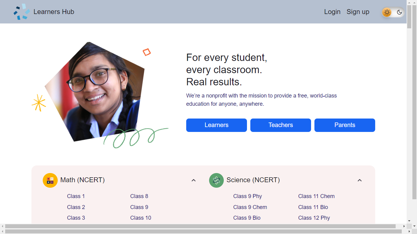 Learners Hub Screenshot